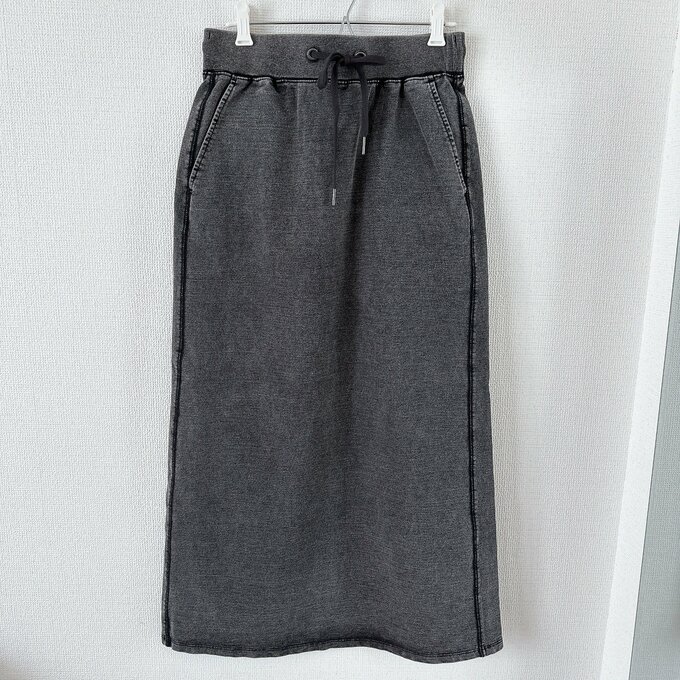 ウォッシュドスウェットマキシスカート