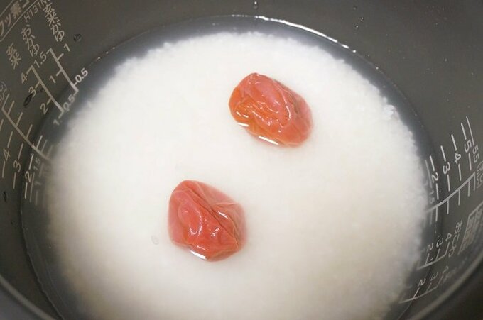 梅干しを入れてスイッチオン