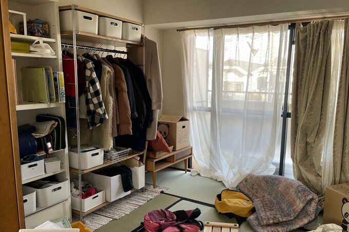 入居翌々日の和室