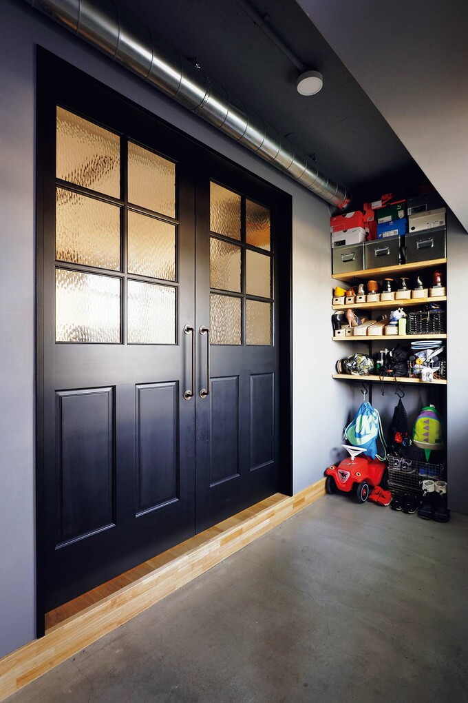 広い玄関土間の収納