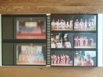 子どもの写真をアルバム1冊で管理。手紙や通知表も一緒に