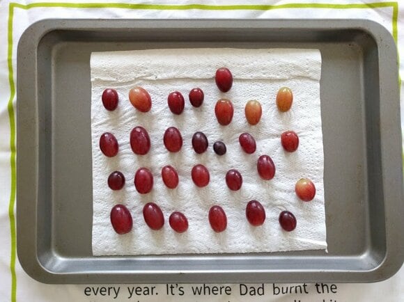 水気をきってトレイに並べ、凍らせるだけ