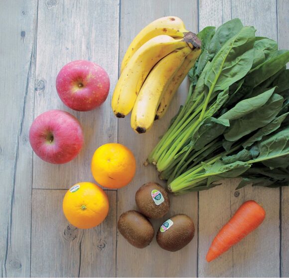 バナナで甘味を加える と、ぐっと飲みやすくなります