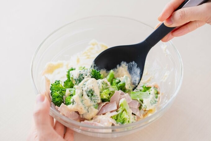 サラダと混ぜる