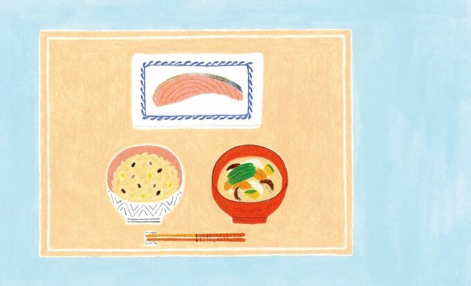 理想的なご飯のイラスト