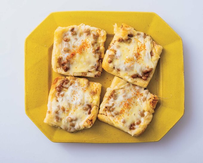 油揚げの納豆チーズ焼き