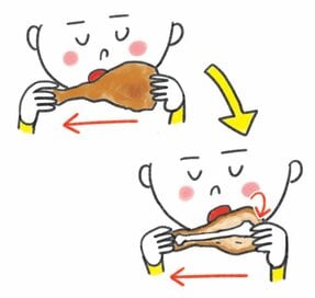 食べかけ部分を見せるのはNG！美しいフライドチキンの食べ方