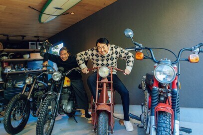 アンガールズ田中のお宅訪問：25坪の敷地に趣味のガレージ＆BBQできるテラスも