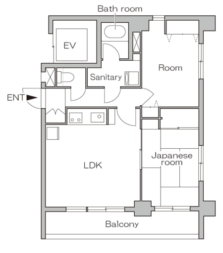 リノベーション前の間取り図