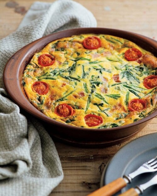 ベーコンとホウレンソウのキッシュ風