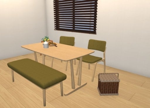 2本脚ダイニングテーブル