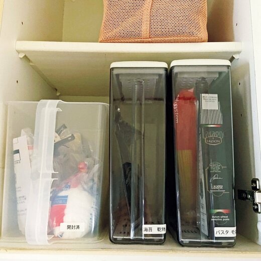 パスタは乾燥材ストッカーへ