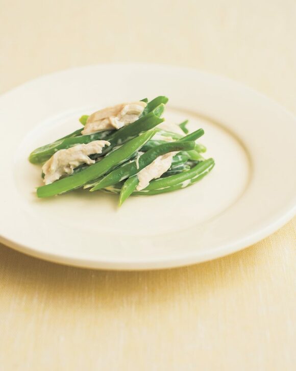 ＜とれたて野菜で＞インゲンとササミのマヨネーズあえ