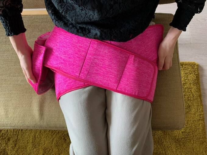 骨盤おしりリフレを巻きつける