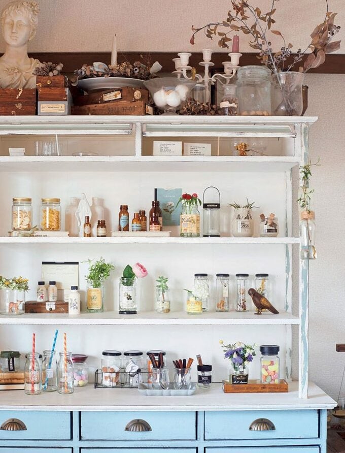 清潔感のあるガラスのあきビン