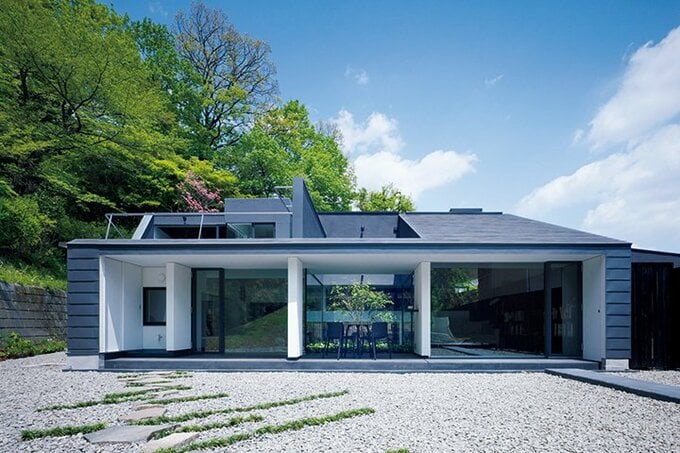 緑が見える土地を借景として取り込む