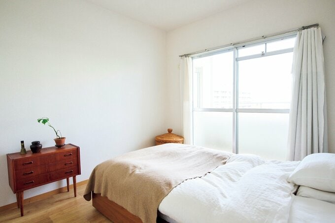 ものが少ない寝室