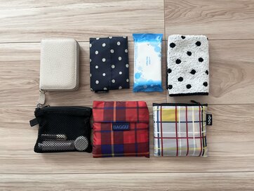 45歳、軽くて小さい「バッグの中身」。厳選したお気に入りのアイテムで、夏の外出を身軽に