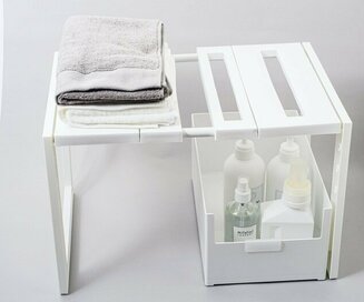 ニトリの伸縮する「コの字ラック」が優秀すぎる。洗面所下収納が劇的にスッキリ