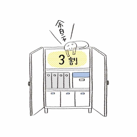 収納に3割の余白をつくることで節約体質が身につきます