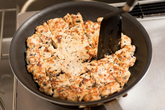 丸めないスクエアつくね