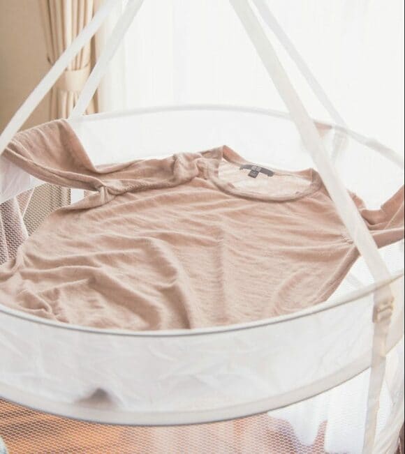 平干しネットで乾かす