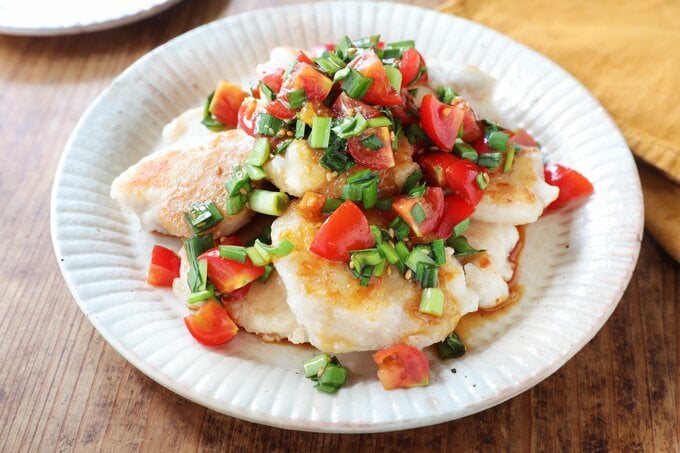 トマトのニラダレがけ完成