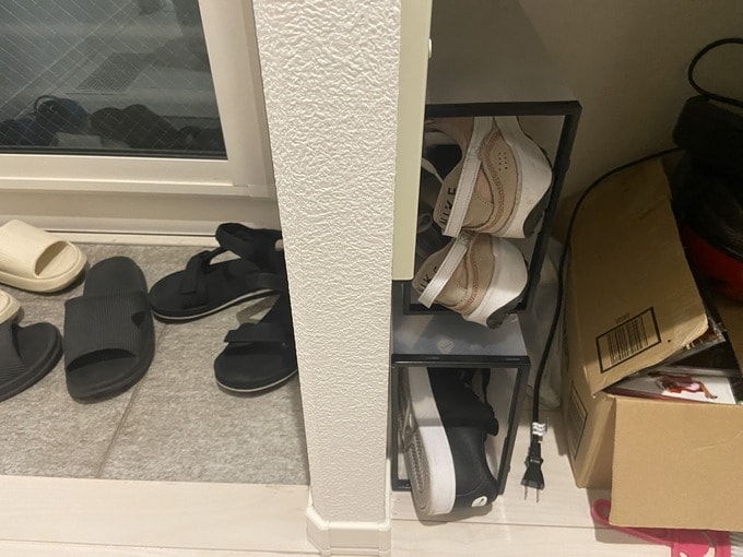 DIYでつくった靴置き