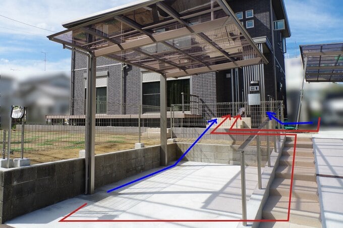 クルマまでの動線