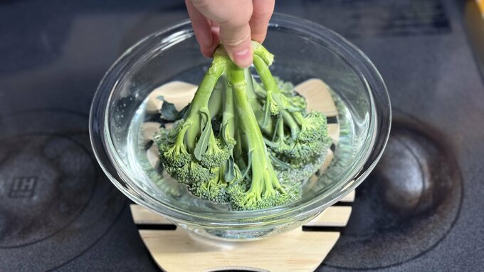 ブロッコリーの水洗い