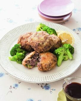 ＜ヘルシー肉汁メンチ＞肉汁たっぷり！野菜たっぷりのヘルシーメンチ！