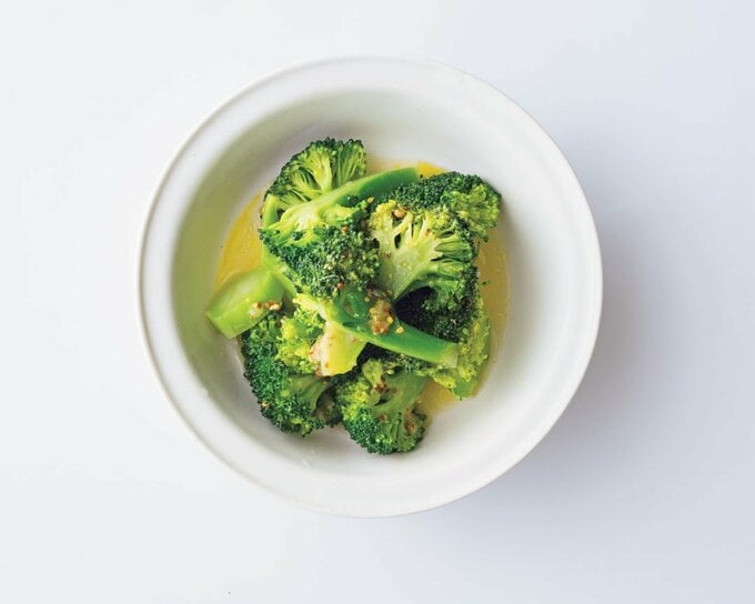 ブロッコリーの粒マスタードあえ