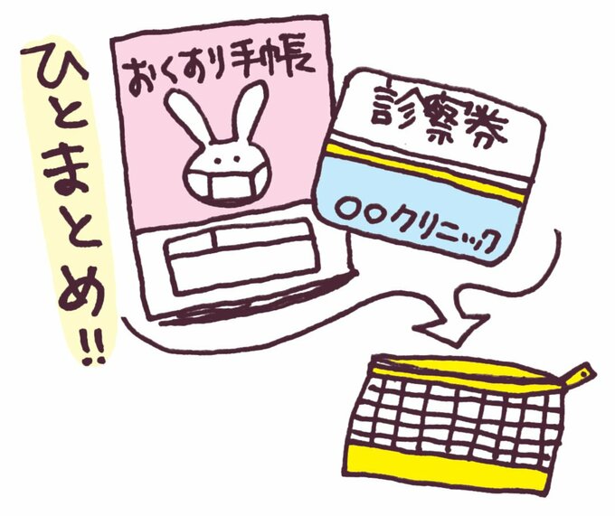 イラストお薬手帳など