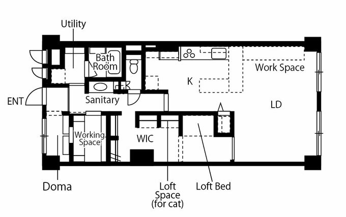 リノベーション後の間取り図
