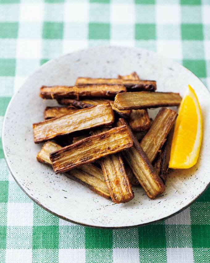 ごぼうの竜田揚げ