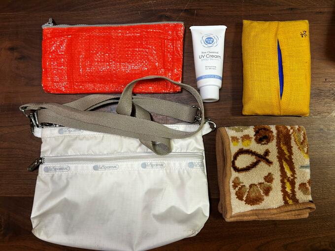 スーパー銭湯に行く際の荷物セット