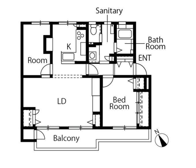 リノベーション後の間取り図