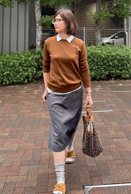 テラコッタブラウン×ライトブルー