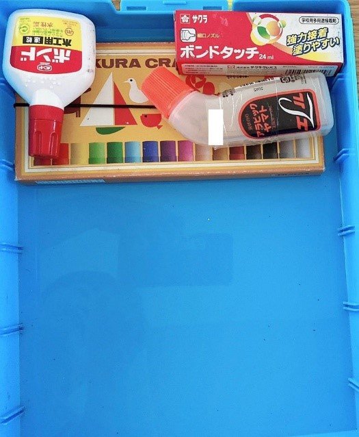 整理途中のお道具箱