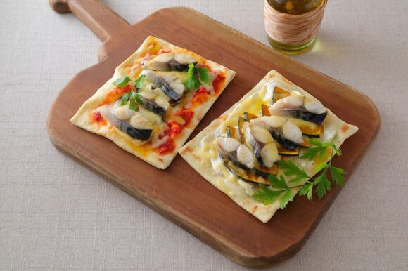 ノルウェー塩さばのタルト・フランベ