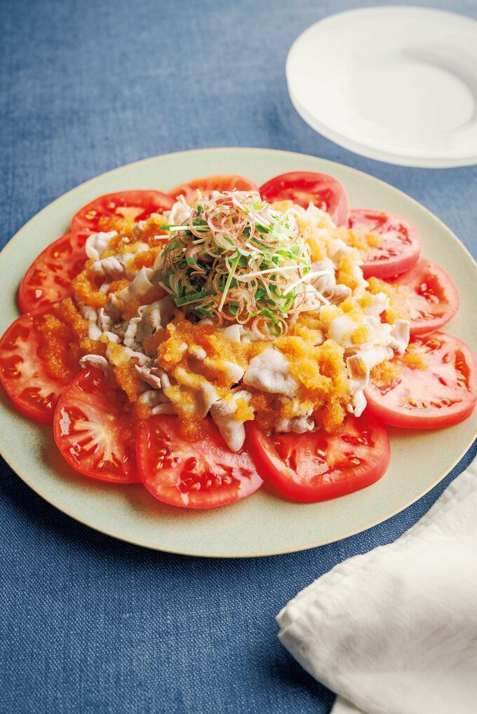 トマトと豚のたたき