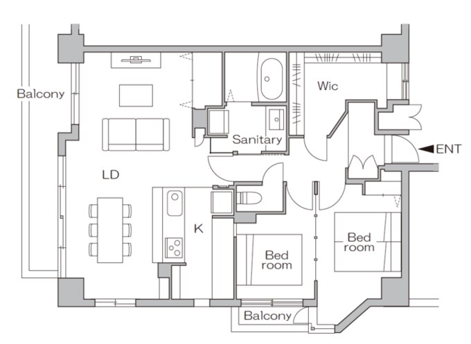 リノベーション後の間取り図