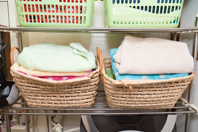 脱衣所のバスタオル