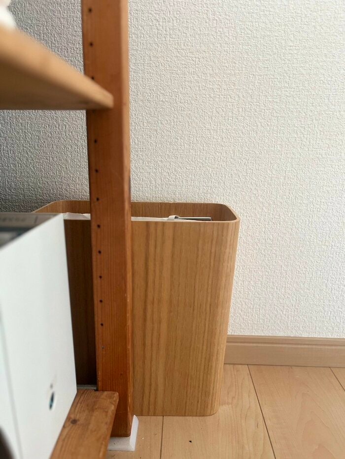 木製ゴミ箱 角型 細かく 無印