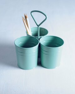 ガーデニングでもデスクでも使える 小ぶりの3連バケツ