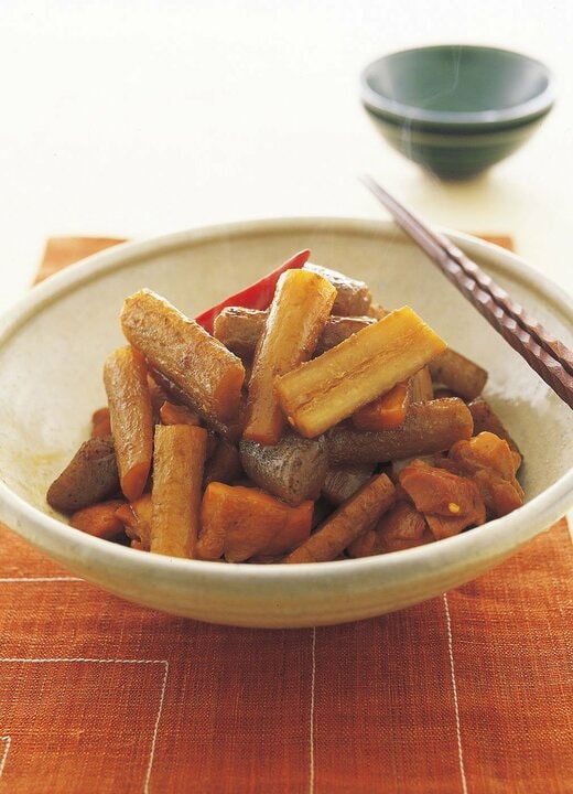 ゴボウと鶏肉の炒り煮