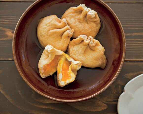 油揚げと半熟卵