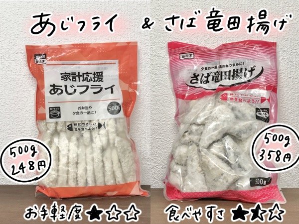 サバ竜田揚げ＆お弁当用アジフライ