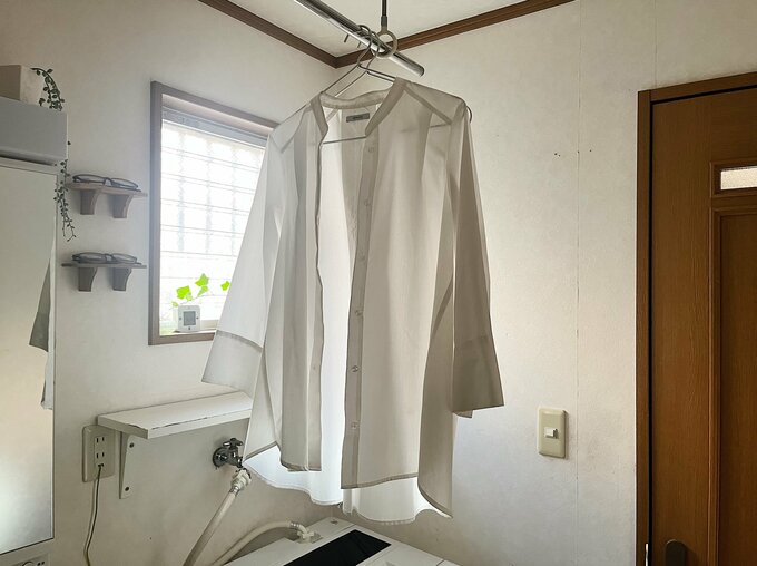 洗面所の物干し