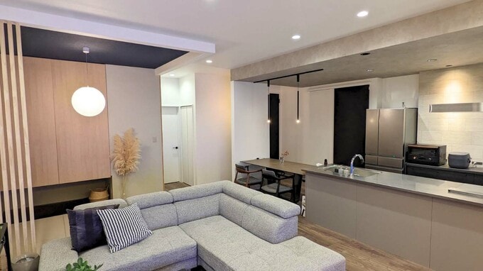 6種類の壁紙を使ったLDK